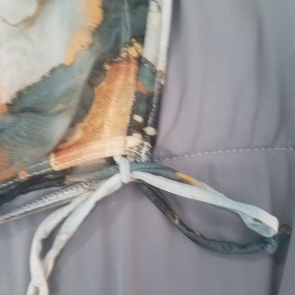 Marble Print Mesh Tee and Skirt Set - Picture 10 of 11